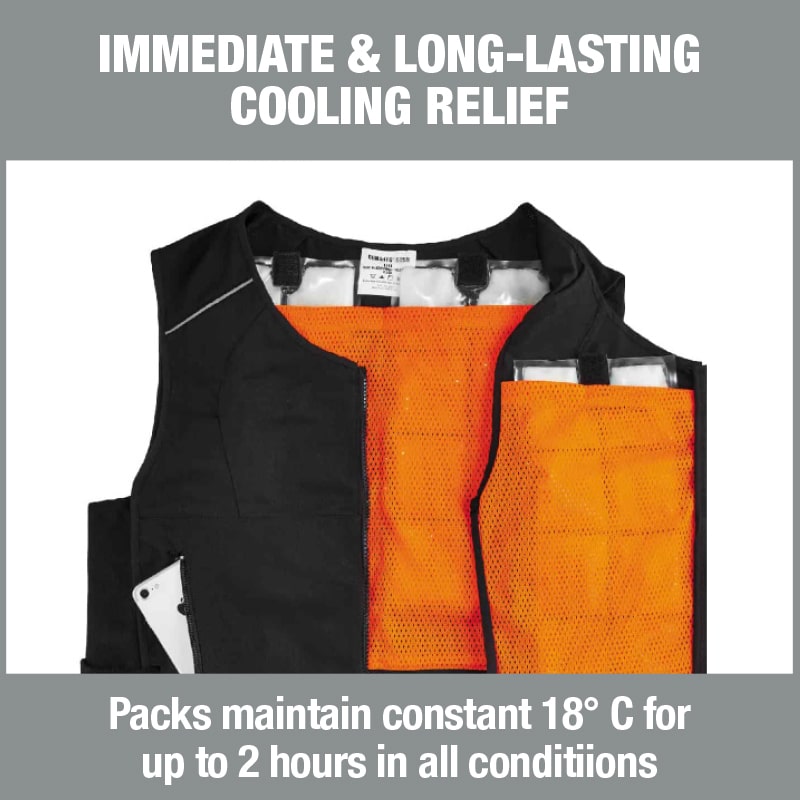 Chill-Its 6260 Lightweight Phase Change Cooling Vest with Packs - PRYME AUSTRALIA