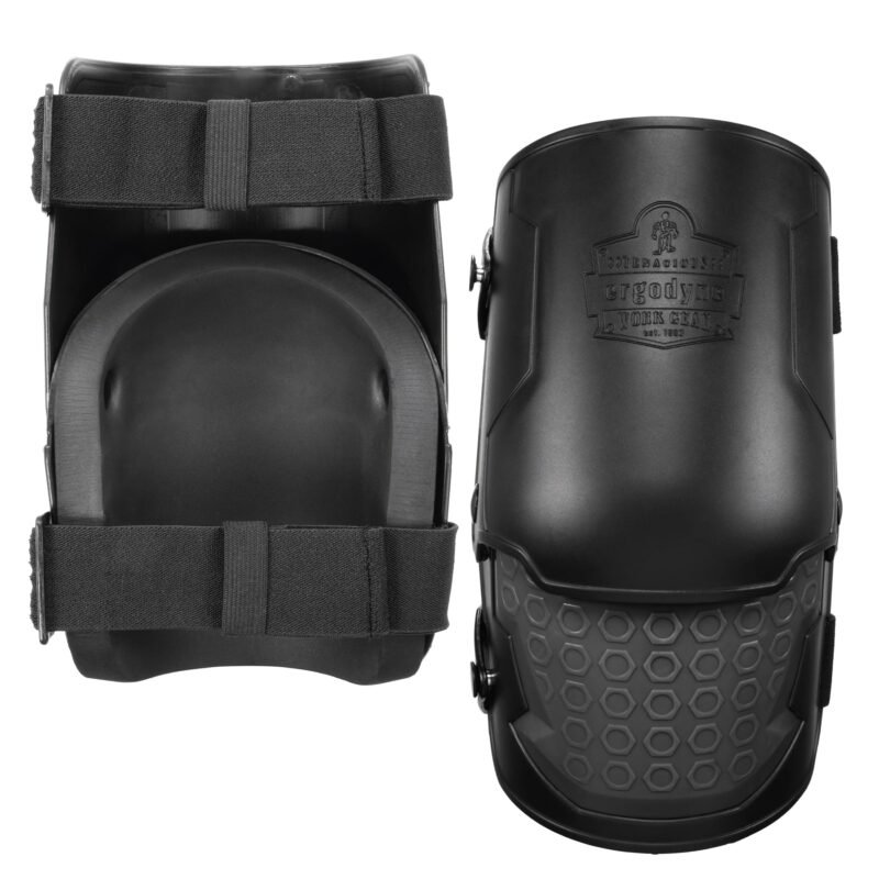 Ergodyne Proflex 360 Hard Shell Hinged Knee Pads - Non-Marring Rubber Cap - Worksite Ergonomics