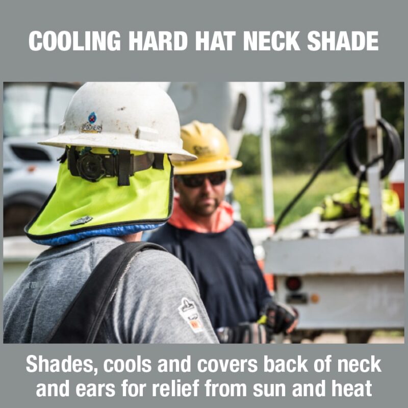 Chill-Its 6670CT Evaporative Cooling Hard Hat Neck Shade - PRYME AUSTRALIA